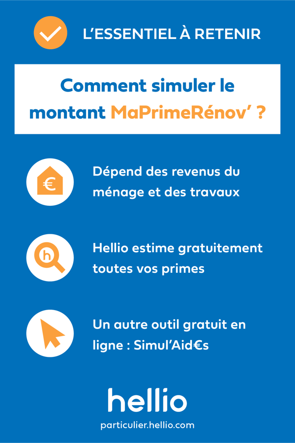 Simulation Ma Prime Rénov’ calculez votre montant 2025 Hellio